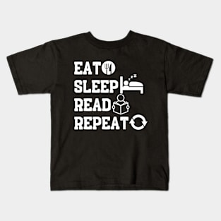 Eat Sleep Read Repeat Kids T-Shirt